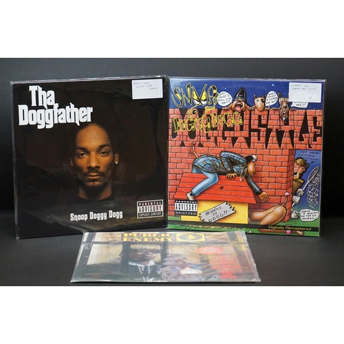 471 - Vinyl - Three Hip Hop LPs to include 2 x Snopp Dogg ( Doggystyle DRS1255002 & Tha Doggfather DROW117... 