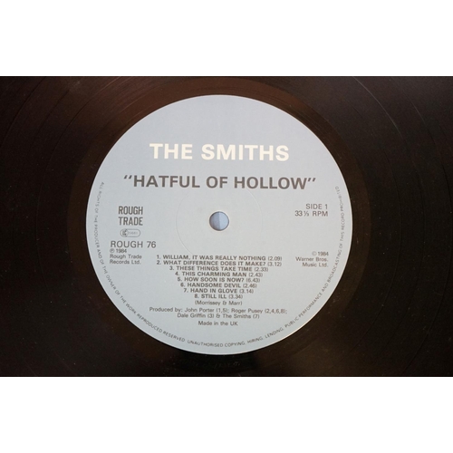 52 - Vinyl - 4 The Smiths LPs to include Hatful Of Hollow (Rough 76 with sticker to front) (Vg/Vg), Hatfu... 