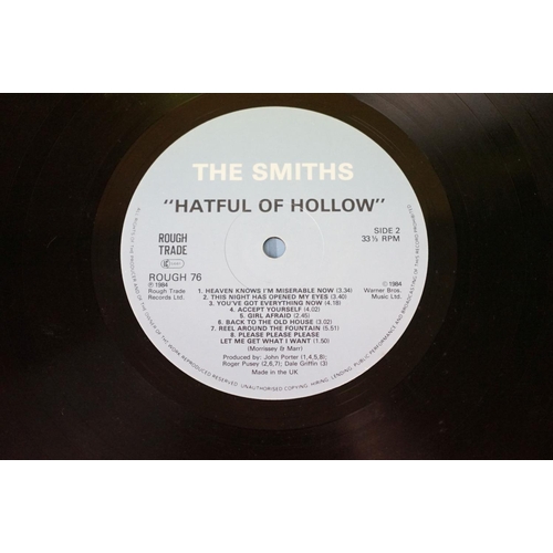 52 - Vinyl - 4 The Smiths LPs to include Hatful Of Hollow (Rough 76 with sticker to front) (Vg/Vg), Hatfu... 