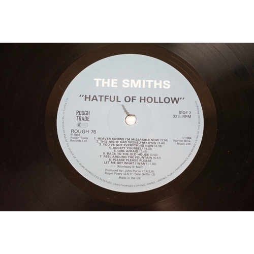 52 - Vinyl - 4 The Smiths LPs to include Hatful Of Hollow (Rough 76 with sticker to front) (Vg/Vg), Hatfu... 