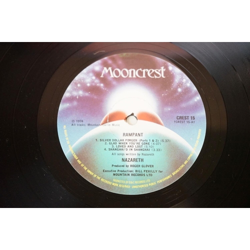 75 - Vinyl - 4 Nazareth LPs to include Razamanaz (Crest 1), Loud N Proud (Crest 4), Rampant (Crest 15) in... 