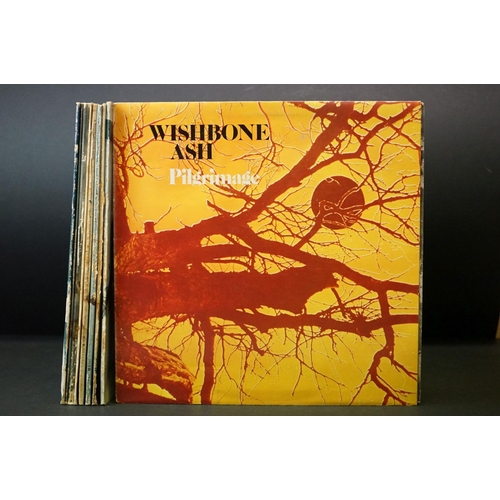 77 - Vinyl - 9 Wishbone Ash LPs to include Self Titled (MKPS 2014) pink and red dogbone label, Pilgrimage... 