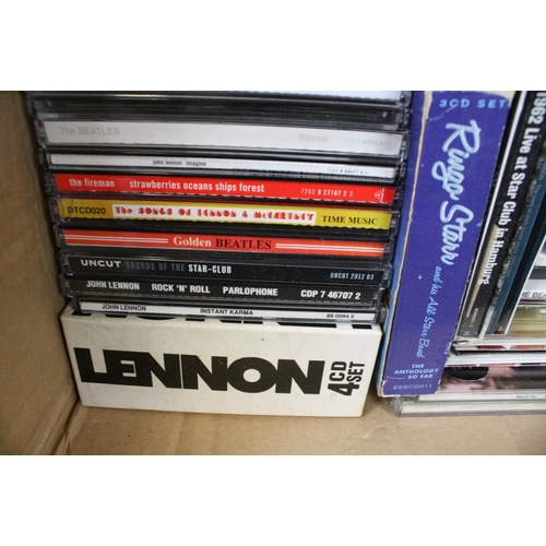 406 - CDs - Over 150 Beatles and related CD's including imports, box sets, singles, giveaways, private pre... 