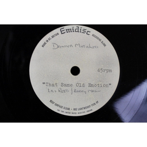 349 - Acetates - 5 original UK 1960s unreleased acetates from the Donna Music / Les Reed Music publishing ... 