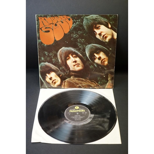 168 - Vinyl - 4 The Beatles early stereo pressing LPs to include Rubber Soul (PCS 3075) The Grampohone Co ... 