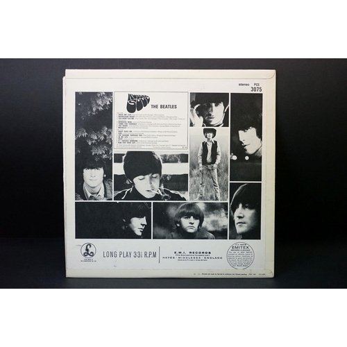 168 - Vinyl - 4 The Beatles early stereo pressing LPs to include Rubber Soul (PCS 3075) The Grampohone Co ... 