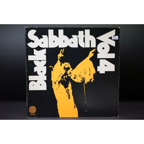 182 - Vinyl - 3 Black Sabbath LPs on Vertigo to include Vol.4 x 2 and Paranoid.  Vg/Vg