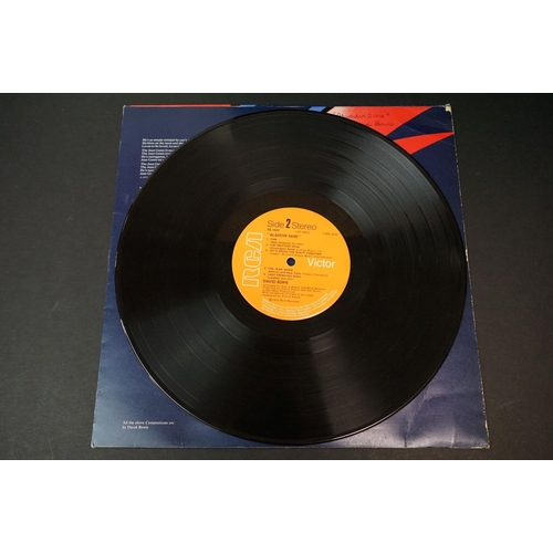 185 - Vinyl - David Bowie Aladdin Sane (RCA RS 1001) orange RCA label with Victor to right, matrices -37/-... 