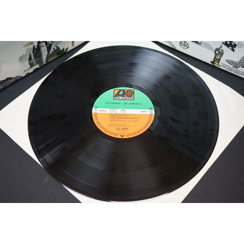 187 - Vinyl - 8 Led Zeppelin LPs to include One (ATL 40031) German press, Two (K40037) green & orange labe... 