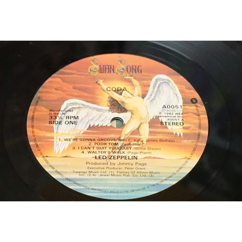 187 - Vinyl - 8 Led Zeppelin LPs to include One (ATL 40031) German press, Two (K40037) green & orange labe... 