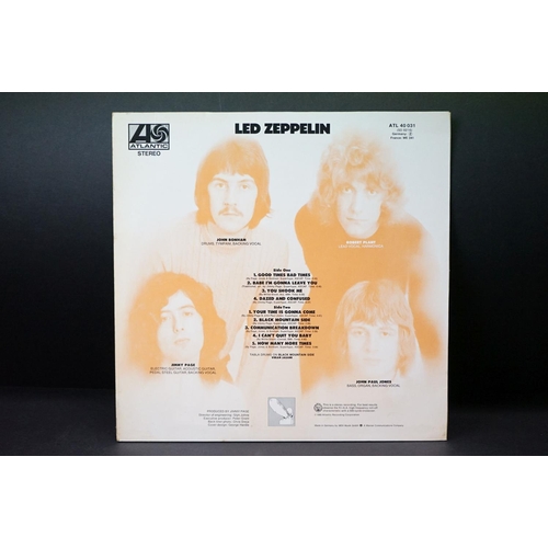 187 - Vinyl - 8 Led Zeppelin LPs to include One (ATL 40031) German press, Two (K40037) green & orange labe... 