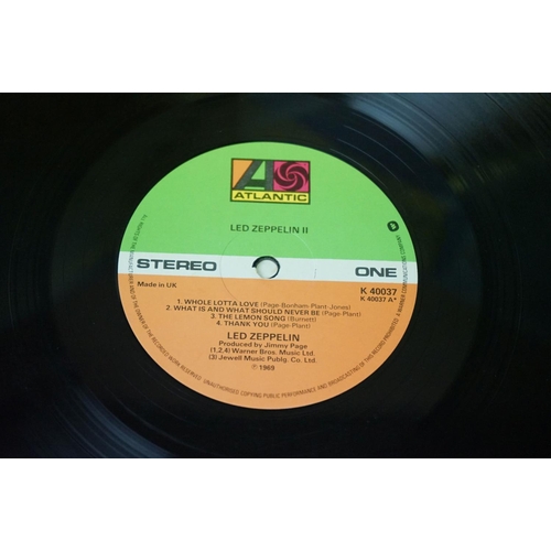 187 - Vinyl - 8 Led Zeppelin LPs to include One (ATL 40031) German press, Two (K40037) green & orange labe... 