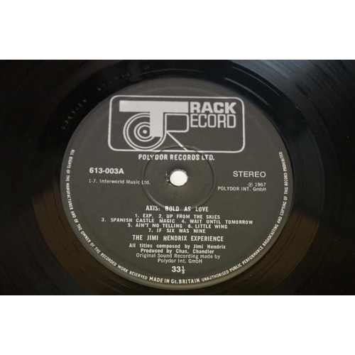 189 - Vinyl - Jimi Hendrix Axis Bold As Love on Track 613003 stereo.  German press.  Feelable mark to side... 