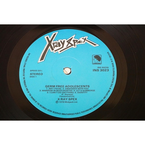 317 - Vinyl - 7 female fronted punk LPs to include X-ray Spex Germ Free Adolescence (Vg+/Vg+ with printed ... 