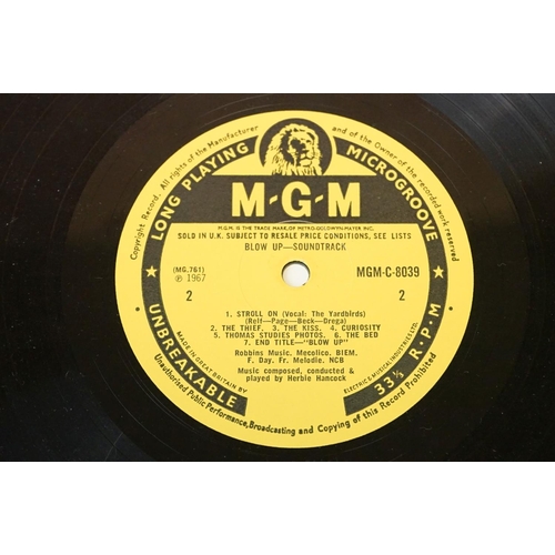 521 - Vinyl - Herbie Hancock Blow-Up (The Original Sound Track Album)- MGM C 8039, yellow MGM label.  Slee... 