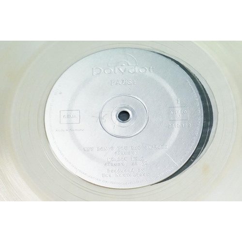 523 - Vinyl - Faust Self Titled on Polydor 2310 142 clear vinyl, with insert (some tape residue).  Sleeve,... 