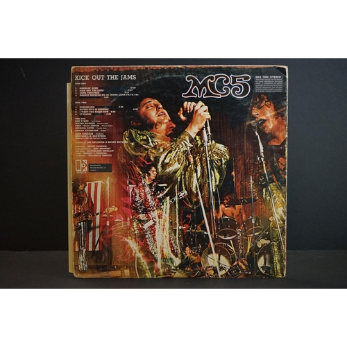 522 - Vinyl - MC5 Kick Out The Jams on Elektra EKS 74042.  Red & silver label, gatefold sleeve.  Tape repa... 