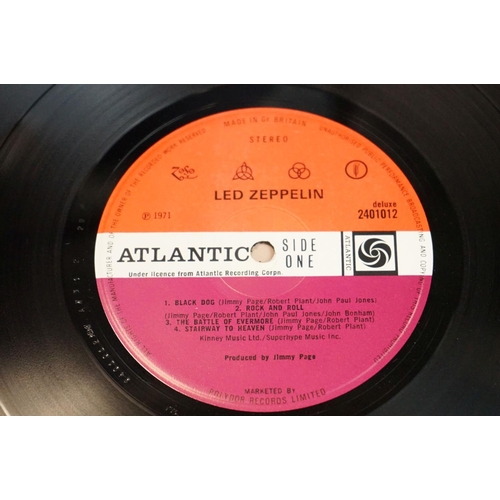 535 - Vinyl - Led Zeppelin 4 Symbols on Atlantic 2401012, plum labels, no Peter Grant credit, Led Zeppelin... 