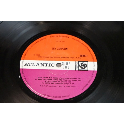 536 - Vinyl - Led Zeppelin One on Atlantic 588171 plum Atlantic labels, Warner Bros, Arts, Jewel Music cre... 