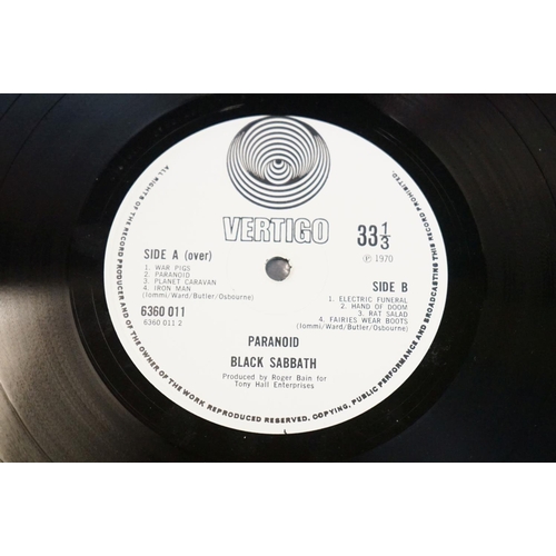 537 - Vinyl - Black Sabbath Paranoid on Vertigo 6360 011 small swirl label, gatefold sleeve, no Jim Simpso... 