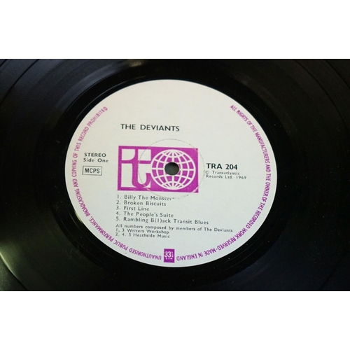 538 - Vinyl - The Deviants Self Titled on Transatlantic Records TRA 204 stereo with mauve and white T labe... 