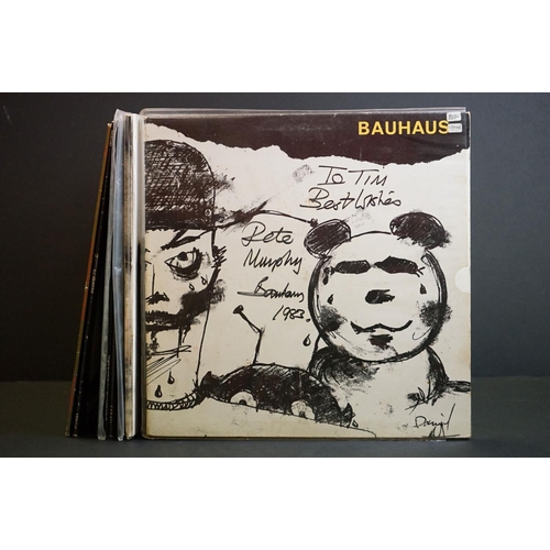 540 - Vinyl & Autograph - 8 Goth / Dark Wave LPs to include Bauhaus Mask (signed on the front by Pete Murp... 