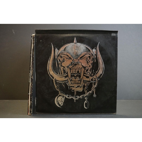 543 - Vinyl - 6 Motorhead LPs to include No Remorse (Bronze – MOTOR 1 leather sleeve), Self Titled, Overki... 