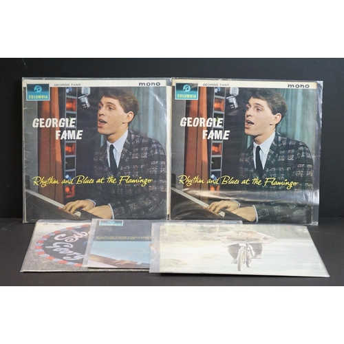 545 - Vinyl - 5 Georgie Fame LPs to include Rhythm and Blues at the Flamingo x 2 (33 SX 1599) both sleeves... 