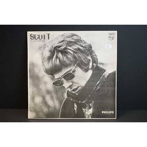 549 - Vinyl - 5 original UK Scott Walker LPs to include Scott 4 Vg/Ex, Scott 2 Vg+/Vg+ (with insert), Scot... 