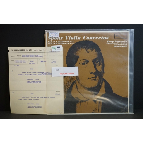 616 - Vinyl - Classical - 6 Factory Sample records to include Deutsche Grammophon (16093) Ex, SXL 6079 wid... 