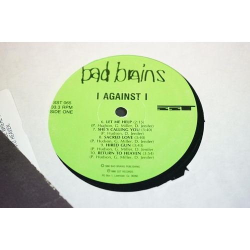 578 - Vinyl - 5 Hardcore / Grunge albums by US bands to include Bad Brains - I Against I (US 1986 SST Reco... 