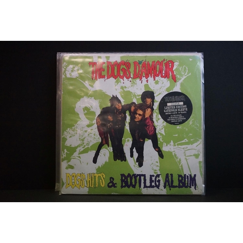 584 - Vinyl – 2 Glam Rock / Hard Rock albums and 8 Limited edition 12” by The Dogs Damour and Hanoi Rocks ... 