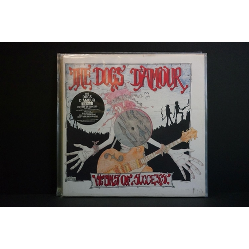 584 - Vinyl – 2 Glam Rock / Hard Rock albums and 8 Limited edition 12” by The Dogs Damour and Hanoi Rocks ... 