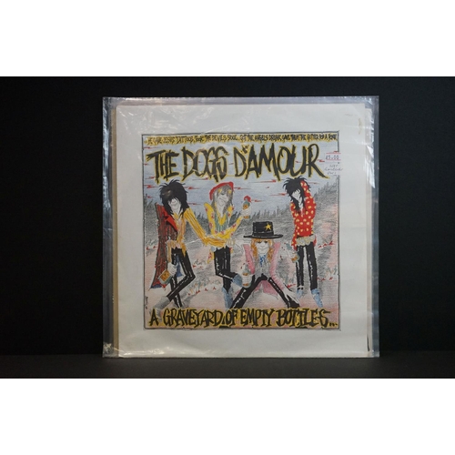 584 - Vinyl – 2 Glam Rock / Hard Rock albums and 8 Limited edition 12” by The Dogs Damour and Hanoi Rocks ... 