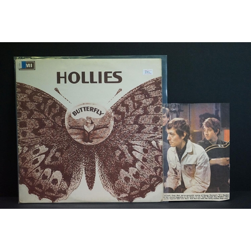 631 - Vinyl - 9 The Hollies LPs to include Butterfly (PCS 7039) Vg+, Evolution (PMC 7022 mono) Vg+, Evolut... 