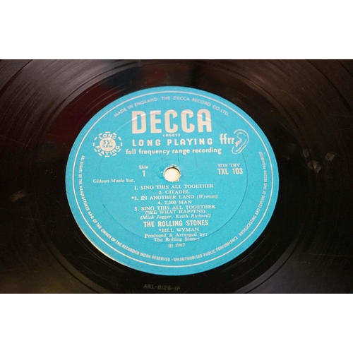 635 - Vinyl - 8 Rolling Stones LPs to include self titled x 2 (LK 4661) mono red unboxed Decca label, Blin... 