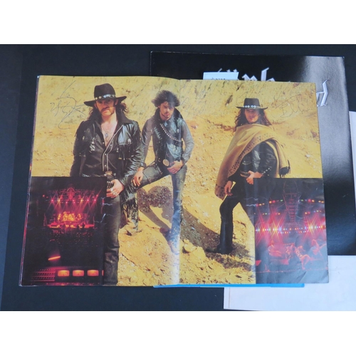 814 - Memorabilia - 2 Motorhead Ace Up Your Sleeve Oct/Nov 1980 tour programmes, one signed, 1 x 30th anni... 