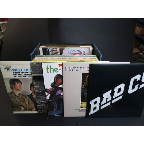 418 - Vinyl - Approx 30 rock & pop LPs to include John Lennon, Bad Company, Eric Clapton, The Kinks, Buddy... 