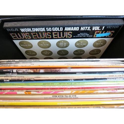 418 - Vinyl - Approx 30 rock & pop LPs to include John Lennon, Bad Company, Eric Clapton, The Kinks, Buddy... 