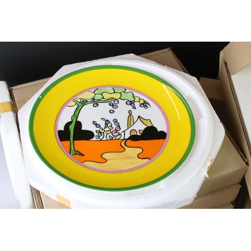 23 - 16 Bradford Exchange Clarice Cliff by Wedgwood ltd edn plates with certificates to include 8 x Livin... 