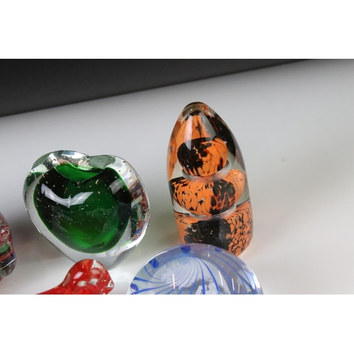 50 - Collection of glass paperweights, to include animals, tea pot etc