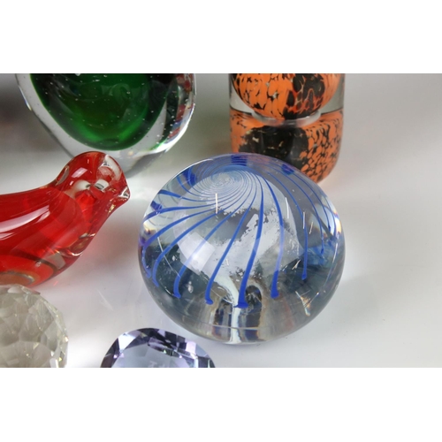 50 - Collection of glass paperweights, to include animals, tea pot etc