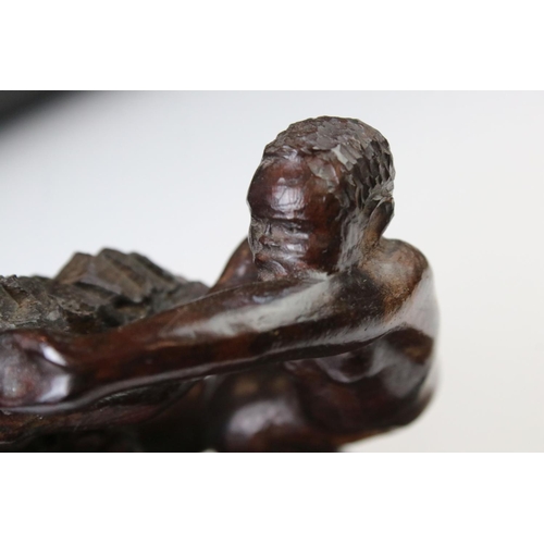 140 - Hendrik Nekhofhe ( South African ) wooden sculpture, approx. 17 x 25 x 21cm. Ex: Everard Read Galler... 