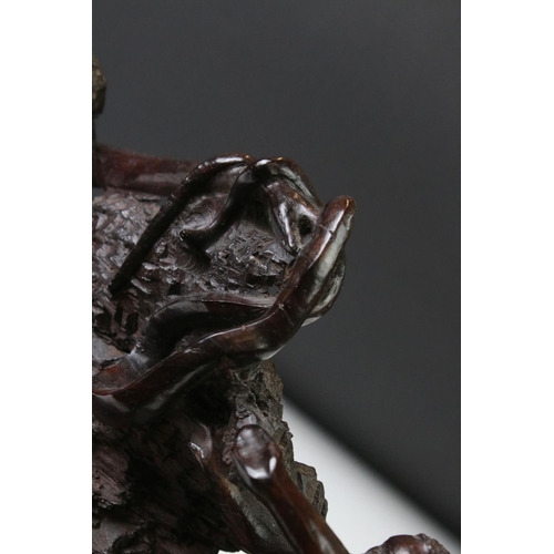 140 - Hendrik Nekhofhe ( South African ) wooden sculpture, approx. 17 x 25 x 21cm. Ex: Everard Read Galler... 
