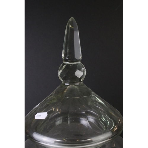 143 - Advertising - Late 19th Century Kirker Greer & Cos Old Irish Whisky glass dispensing urn & cover, wi... 