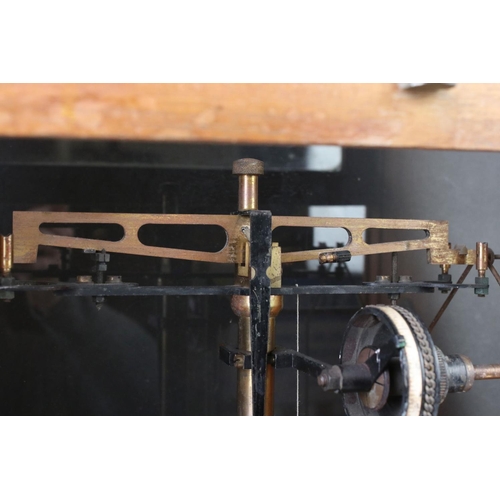 147 - Baird & Tatlock, London set of vintage balance weighing scales housed within a wooden case, with gla... 