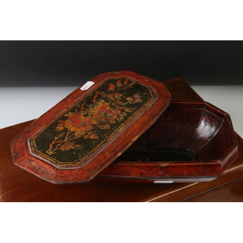171 - Victorian mahogany writing slope, with green leather covered slope, storage compartments and two bra... 
