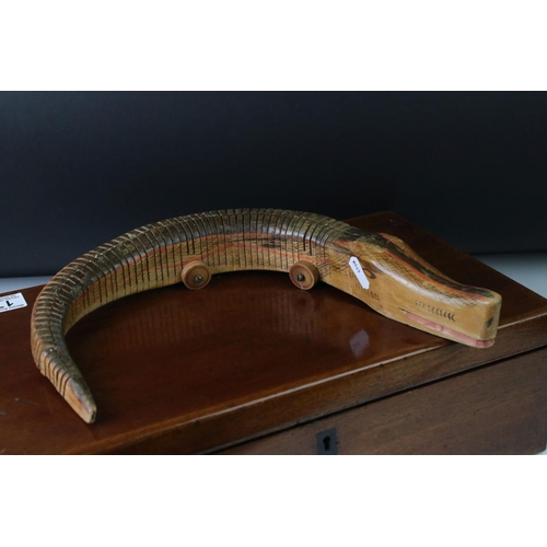 171 - Victorian mahogany writing slope, with green leather covered slope, storage compartments and two bra... 
