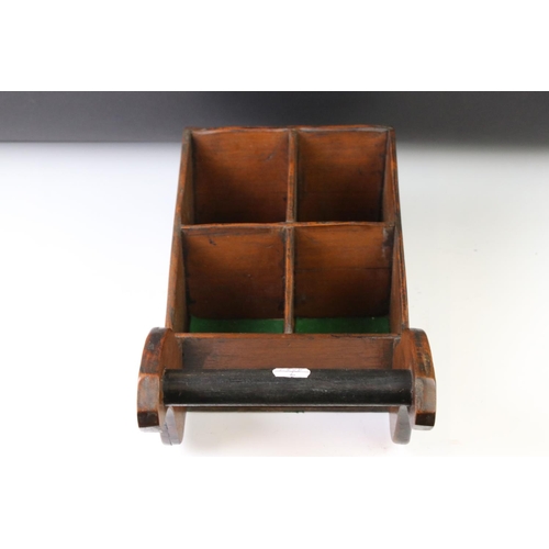 174 - Unusual table top mahogany bottle stand