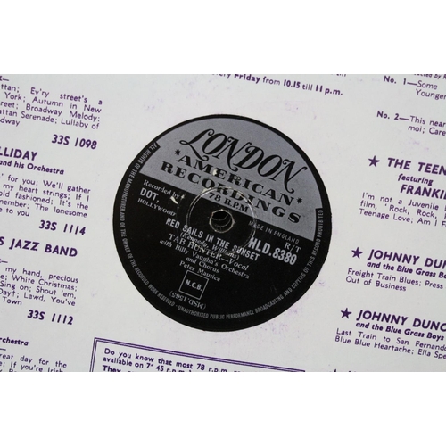 440 - Vinyl - 15 1950s rock n roll & pop 78s on London Records to include The Hilltoppers, Tub Hunter, And... 